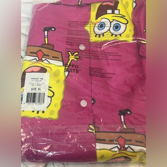 NWT OPPO SUITS/Box Lunch Sponge Bob short sleeve button up shirt size XL - Picture 5 of 8
